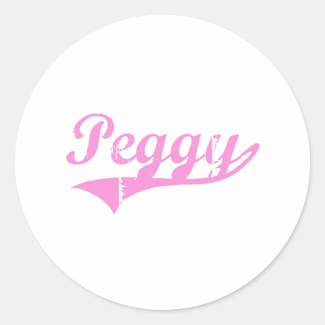 Peggy Classic Style Name Classic Round Sticker (Front)