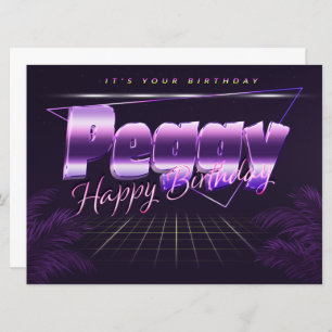 Peggy Name First name pura retro card Birthday