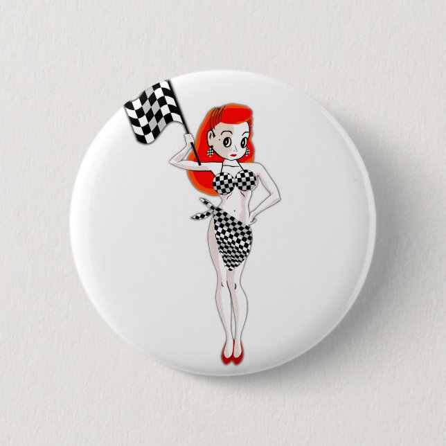 Peggy Pitstop 6 Cm Round Badge (Front)