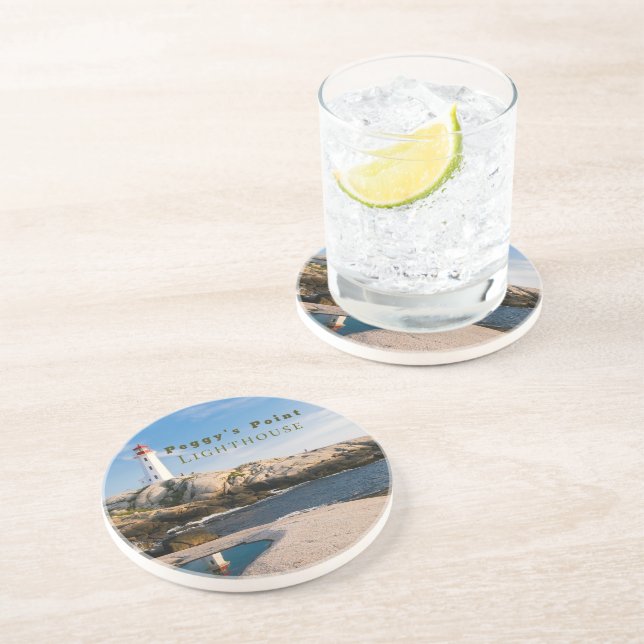 Peggy’s Point Lighthouse Atlantic Canada Coaster (Side)