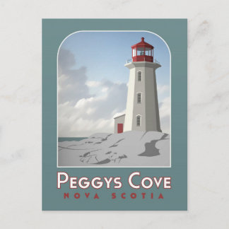 Peggy's Cove Deco Postcard
