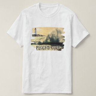 Peggy's Cove Lighthouse Beaming over Waves T-Shirt