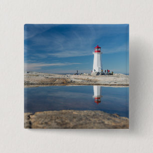 Peggy'S Cove Lighthouse Canada 15 Cm Square Badge