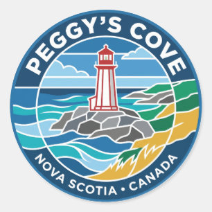 Peggy's Cove Lighthouse Canada Classic Round Sticker