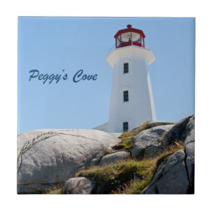 Peggy's Cove Lighthouse (Colour) Ceramic Tile