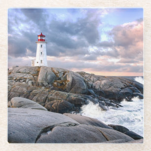 Peggy's Cove Lighthouse Glass Coaster