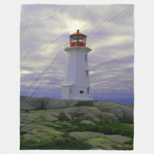 Peggy's cove lighthouse halifax Nova Scotia Canada Fleece Blanket