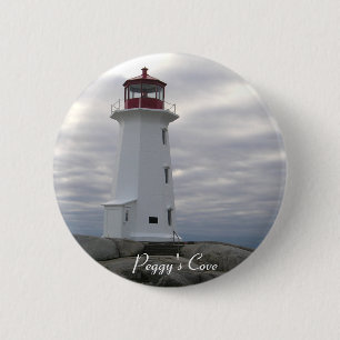 Peggy's Cove  Lighthouse N.S. Button pin Badge