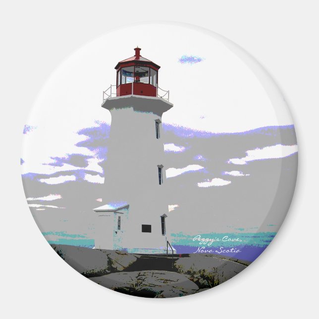 Peggy's Cove  Lighthouse Nova Scotia fridge Magnet (Front)