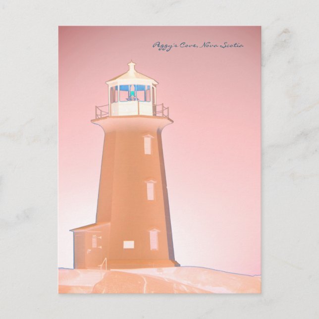 Peggy's Cove  Lighthouse Route Nova Scotia Postcard (Front)
