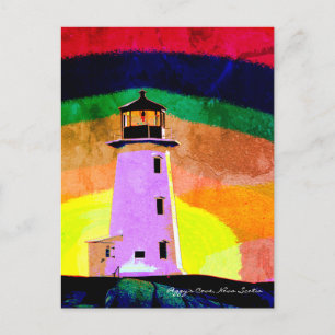 Peggy's Cove  Lighthouse Route Nova Scotia Postcard