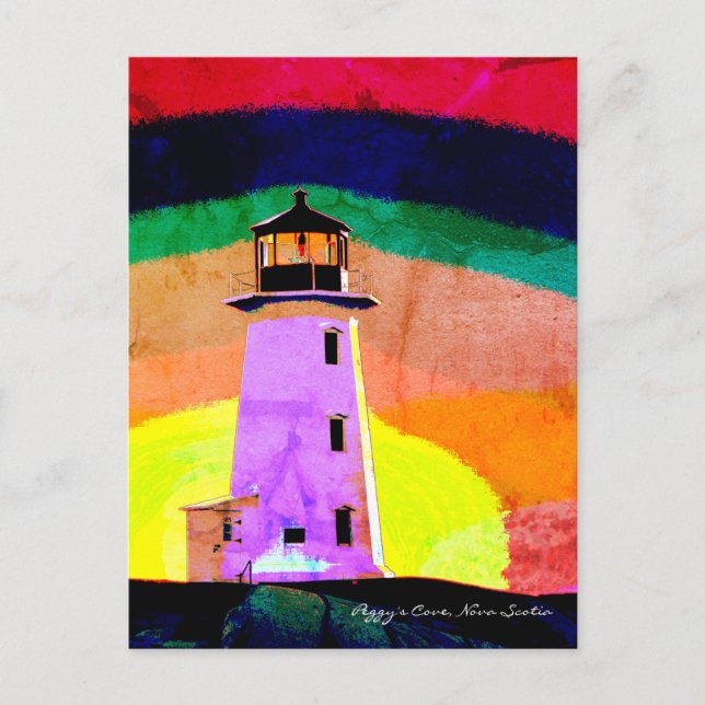 Peggy's Cove  Lighthouse Route Nova Scotia Postcard (Front)