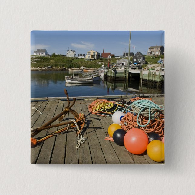 Peggy's Cove, Nova Scotia, Canada 2 15 Cm Square Badge (Front)