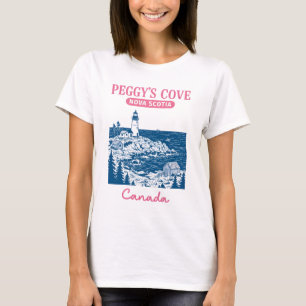 Peggy's Cove Nova Scotia Canada Cute Pastel Art T-Shirt