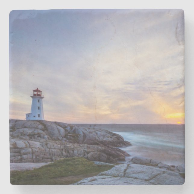 Peggy'S Cove | Nova Scotia Stone Coaster (Front)