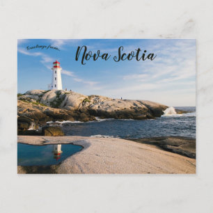 Peggy's Point Lighthouse Nova Scotia Postcard