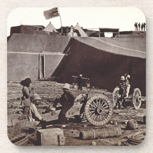 Pehlang Fort, 1860 (albumen silver print) Coaster (Front)