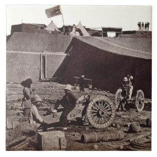 Pehlang Fort, 1860 (albumen silver print) Tile