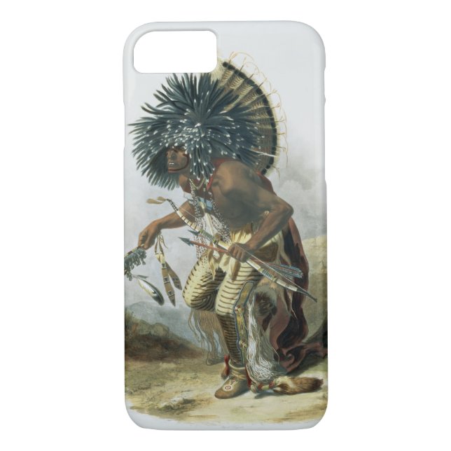 Pehriska-Ruhpa, Minatarre Warrior in the Costume o Case-Mate iPhone Case (Back)
