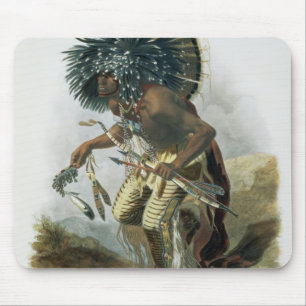 Pehriska-Ruhpa, Minatarre Warrior in the Costume o Mouse Pad