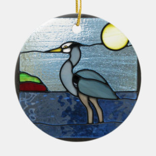PEI Blue Heron Ceramic Tree Decoration