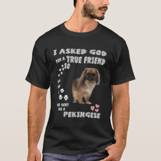Peke Dog Quote Mum Pekinese Dad Pekingese T-Shirt