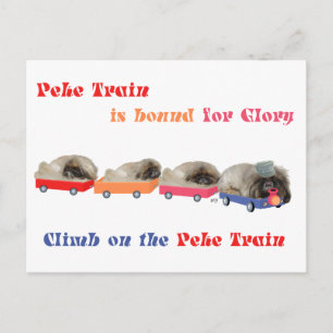 Peke Train - Bound for Glory Postcard