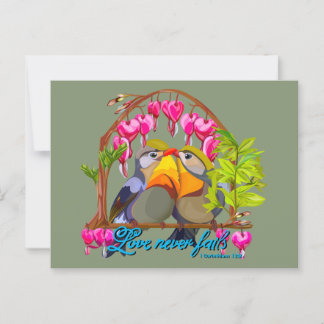 Pekin Robins—Leiothrix Love Never Fails Postcard