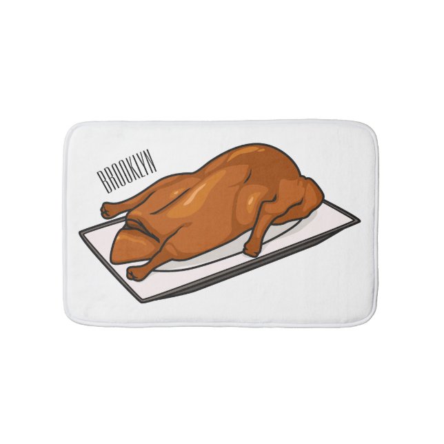 Peking duck cartoon illustration  bath mat (Front)