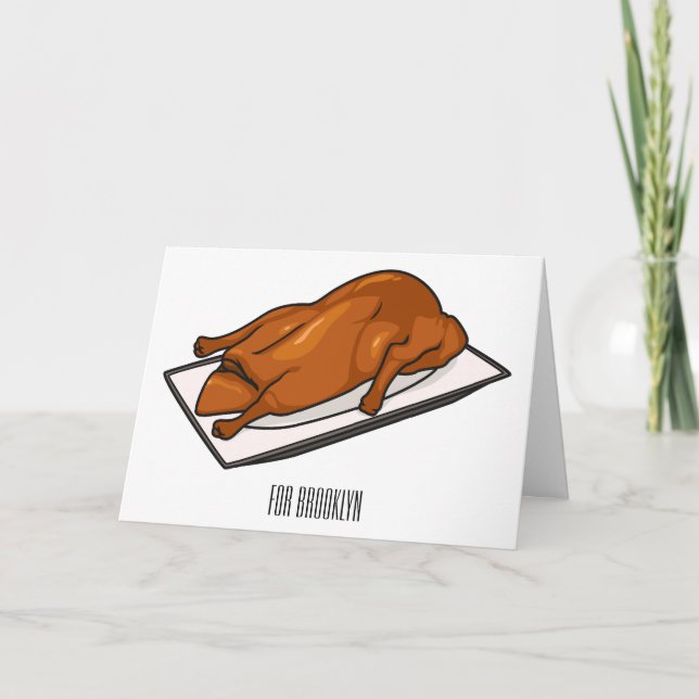 Peking duck cartoon illustration card (Front)