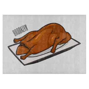 Peking duck cartoon illustration cutting board