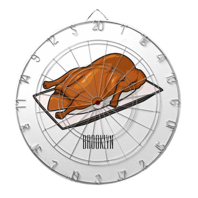 Peking duck cartoon illustration dartboard (Front)