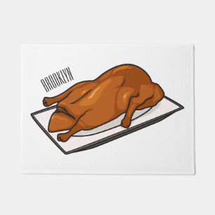 Peking duck cartoon illustration doormat