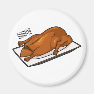 Peking duck cartoon illustration magnet