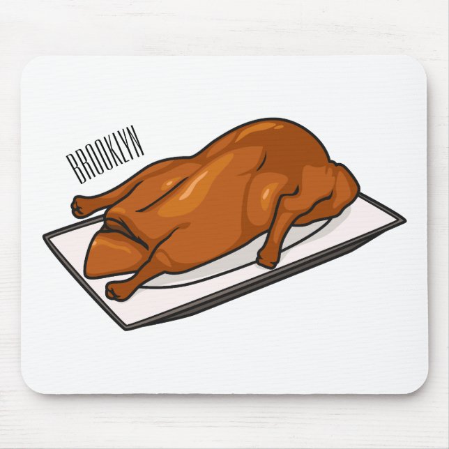 Peking duck cartoon illustration mouse pad (Front)
