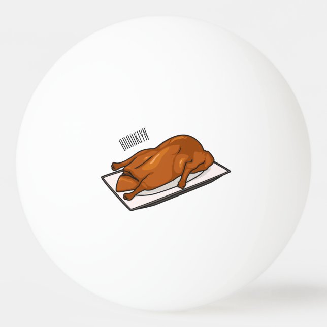 Peking duck cartoon illustration  ping pong ball (Front)