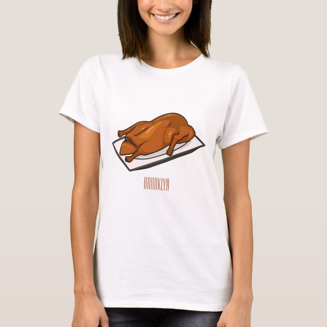 Peking duck cartoon illustration T-Shirt (Front)