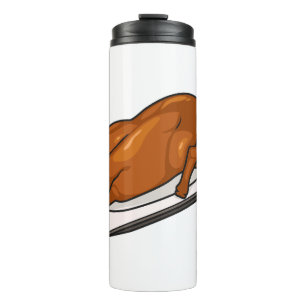 Peking duck cartoon illustration thermal tumbler