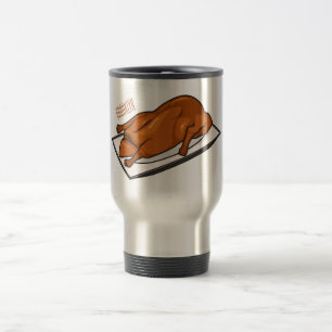 Peking duck cartoon illustration  travel mug