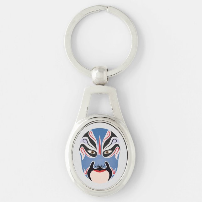 Peking opera makeup Lu Meng Key Ring (Front)