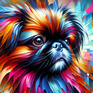 Pekingese Acrylic Print   Colourful   Vibrant Jigsaw Puzzle