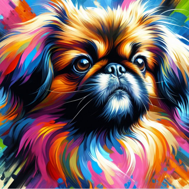Pekingese Acrylic Print | Colourful | Vibrant Jigsaw Puzzle (Creator Uploaded)