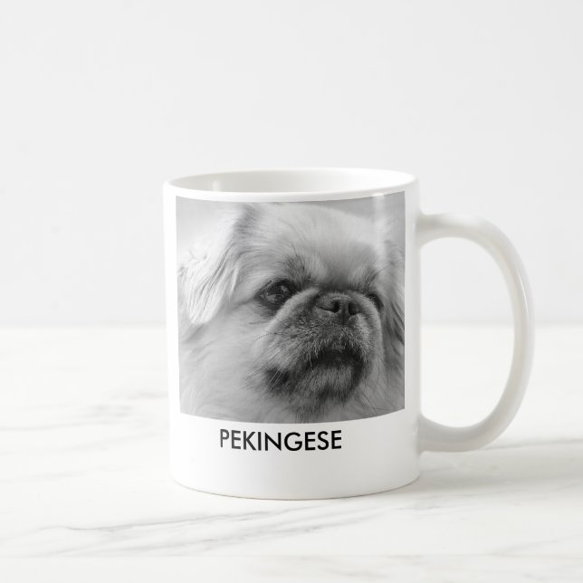 Pekingese , Adorably stubborn and with regal b... Coffee Mug (Right)