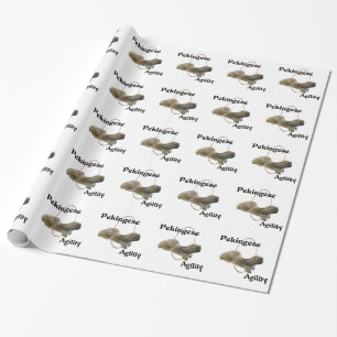 Pekingese Agility Wrapping Paper
