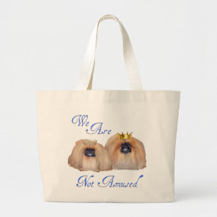 Pekingese Are Not Amused Large Tote Bag