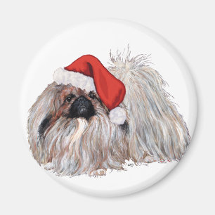 Pekingese at Christmastime Magnet