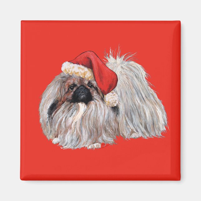 Pekingese at Christmastime Magnet (Front)