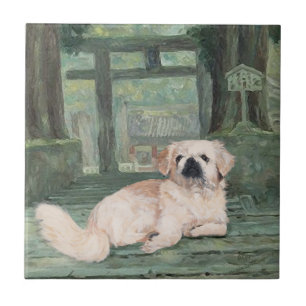 Pekingese at Oriental Gateway Ceramic Tile
