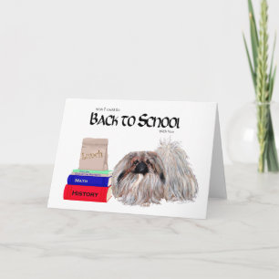Pekingese Back to School Greeting Card