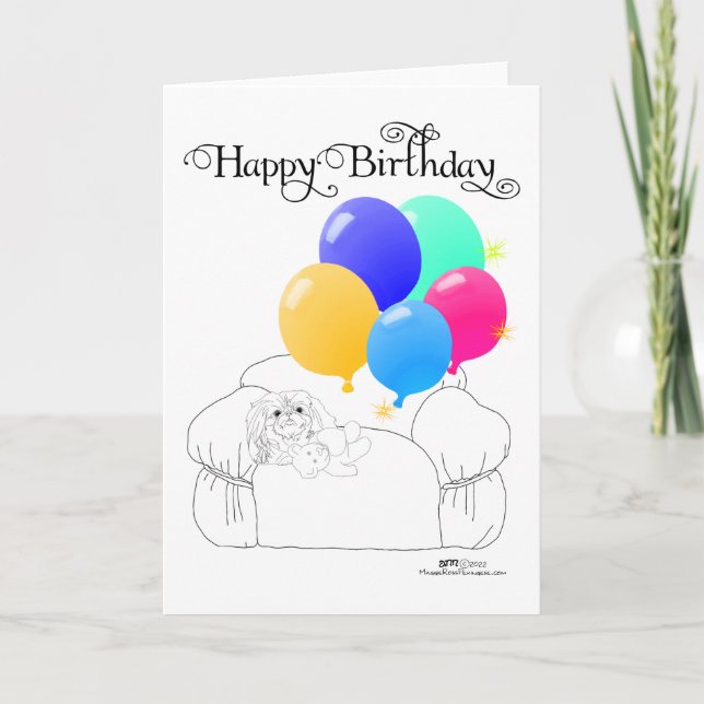 Pekingese Birthday Card (Front)